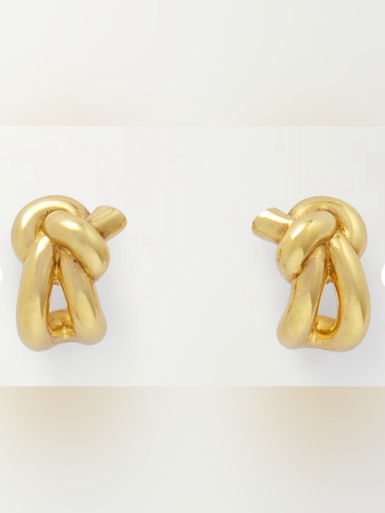 Bottega Veneta Jewelry - AUTHENTIC BOTTEGA VENETA 18k GOLD PLATED KNOT EARRINGS New In Box $600